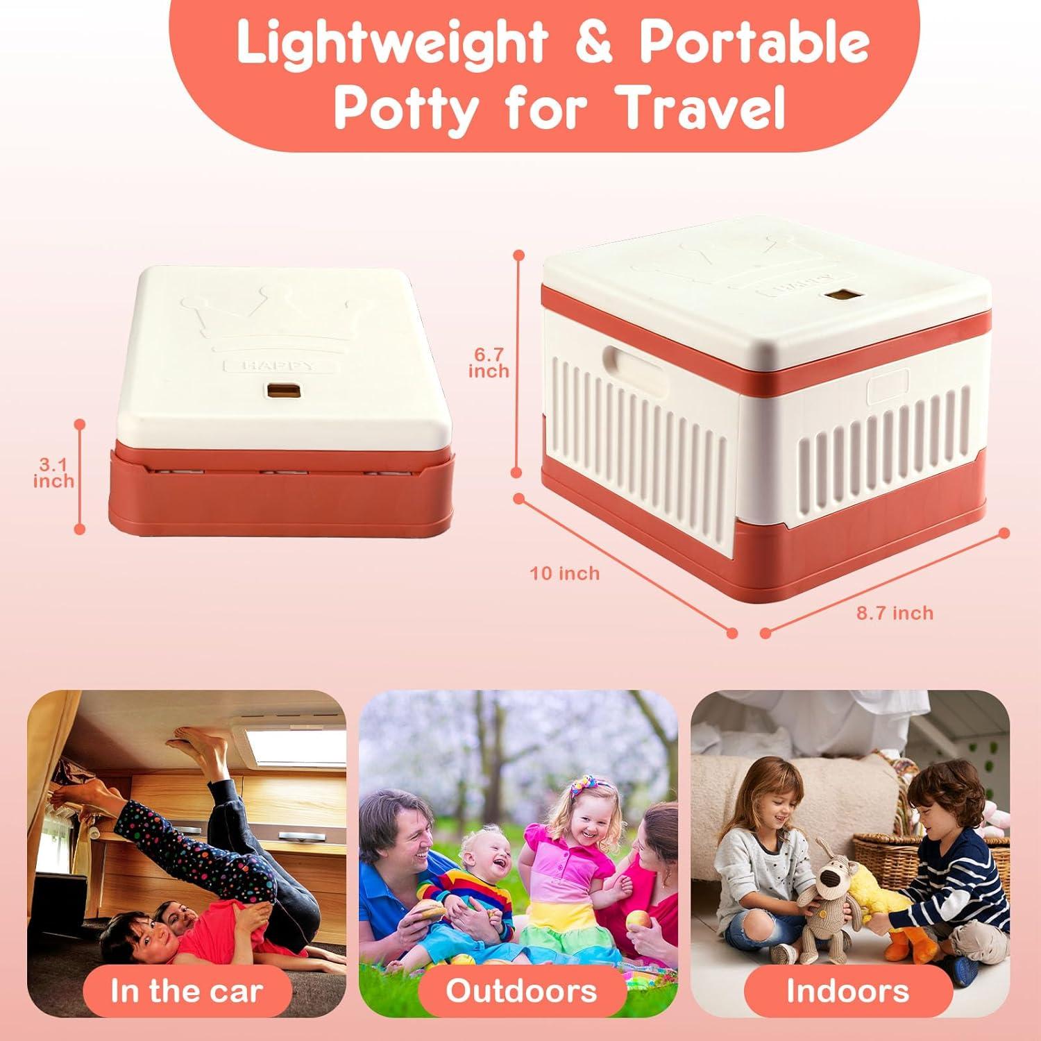 Asiento de Inodoro Portátil Wesketch Naranja Plegable 45 Bolsas