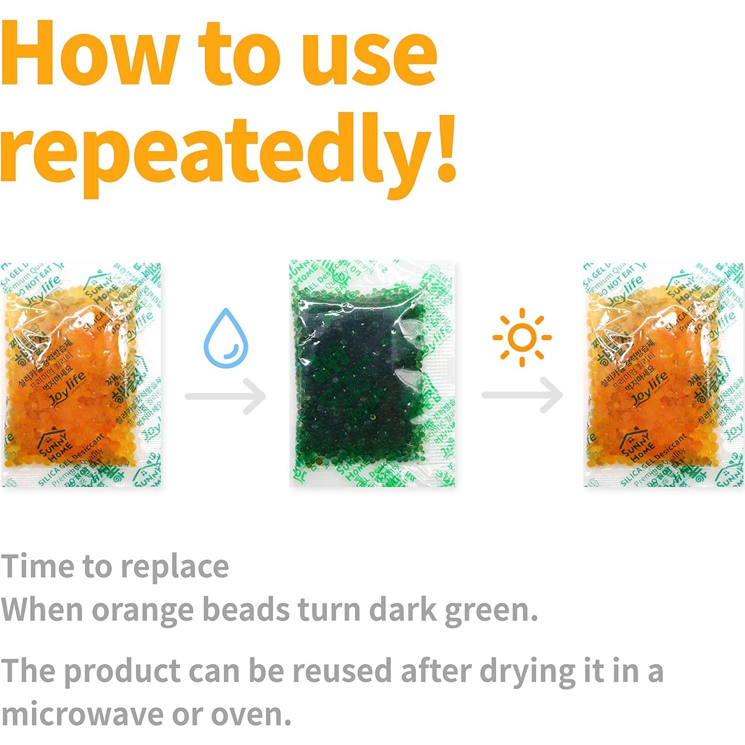 Gel de Silica Recargable SUNNY HOME 10g Naranja 30 Paquetes