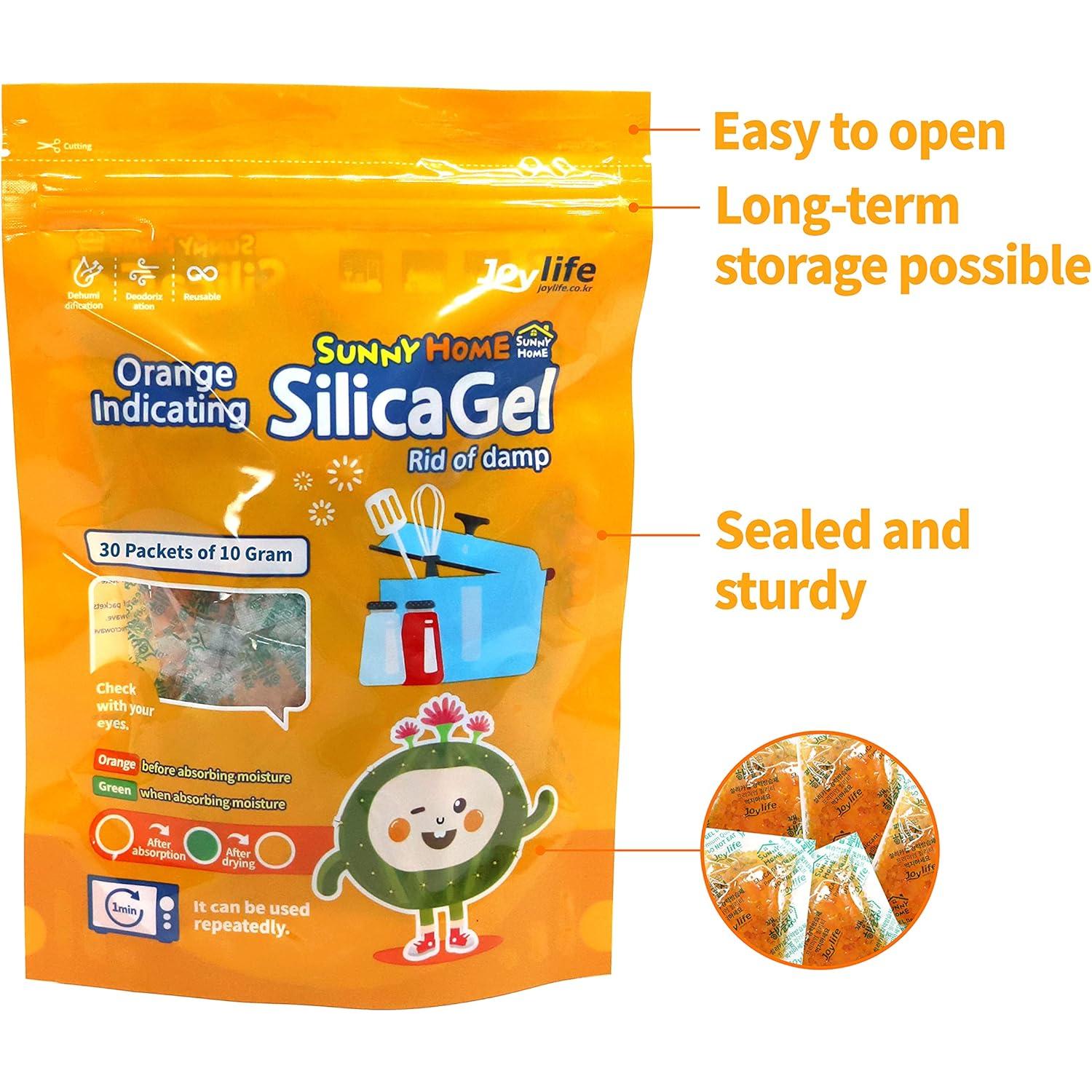 Gel de Silica Recargable SUNNY HOME 10g Naranja 30 Paquetes