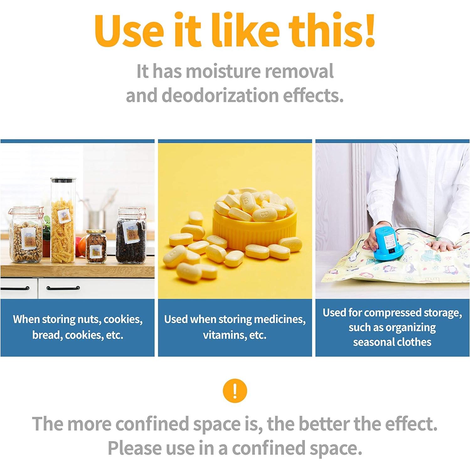 Gel de Silica Recargable SUNNY HOME 10g Naranja 30 Paquetes