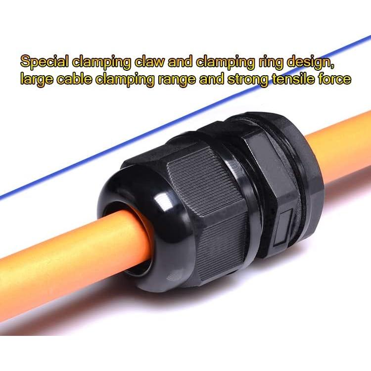 Prensaestopas Fielect PG13.5 Nylon Impermeable 2 Agujeros 2-5mm