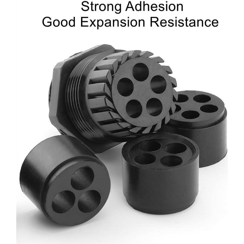 Prensaestopas Fielect PG13.5 Nylon Impermeable 2 Agujeros 2-5mm