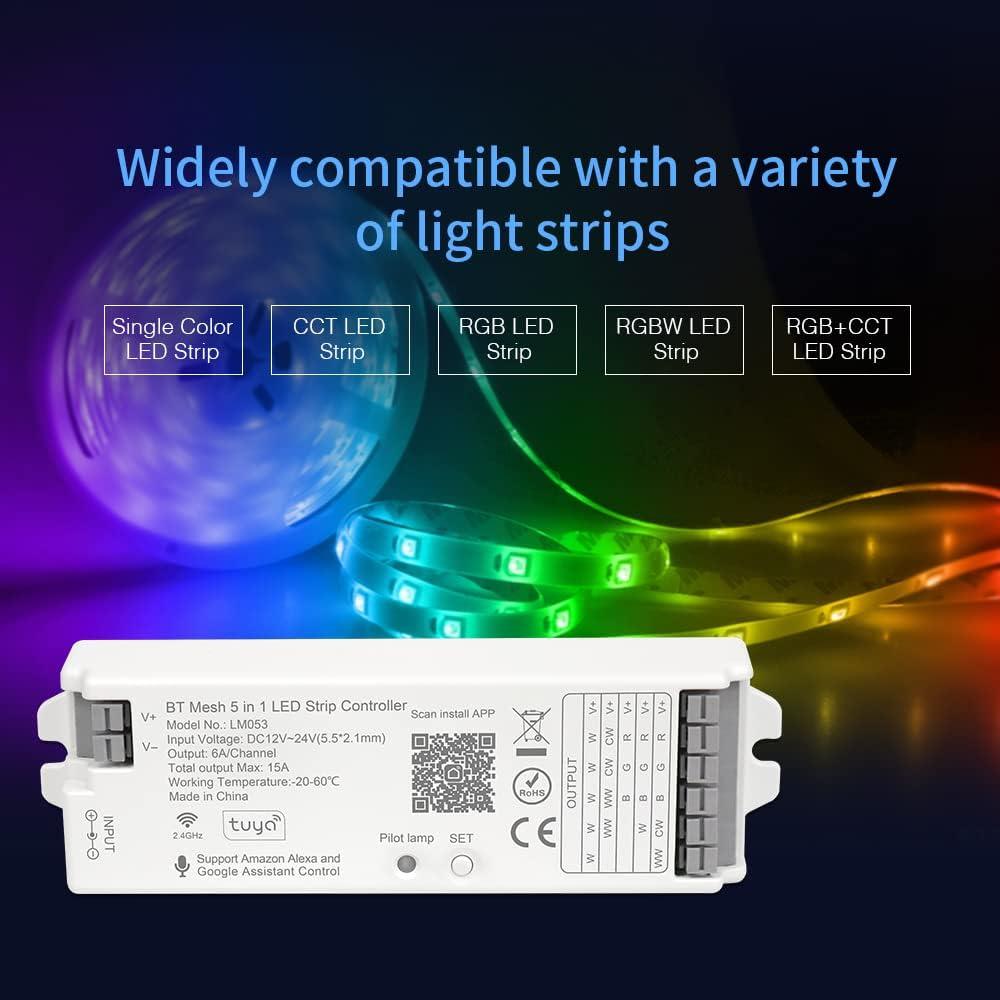 Controlador LED Bluetooth Mesh 5en1 BTF-LIGHTING LM053