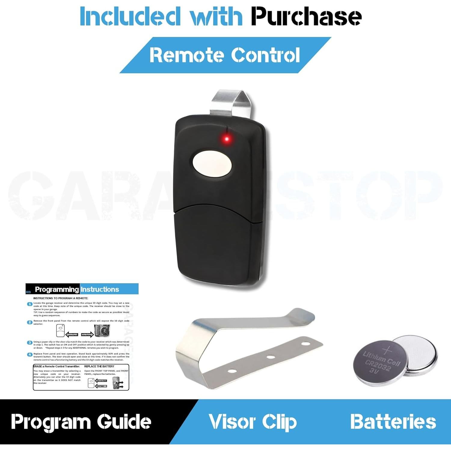 Control Remoto Garage Stop Linear Multi-Code 3089 300MHz