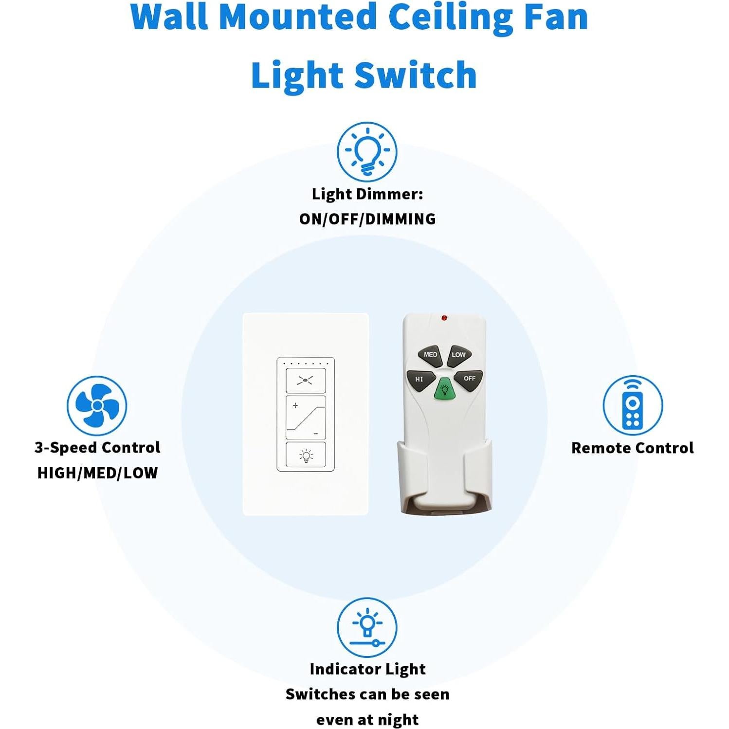 Kit de Control Remoto Universal Humpptom para Ventilador de Techo