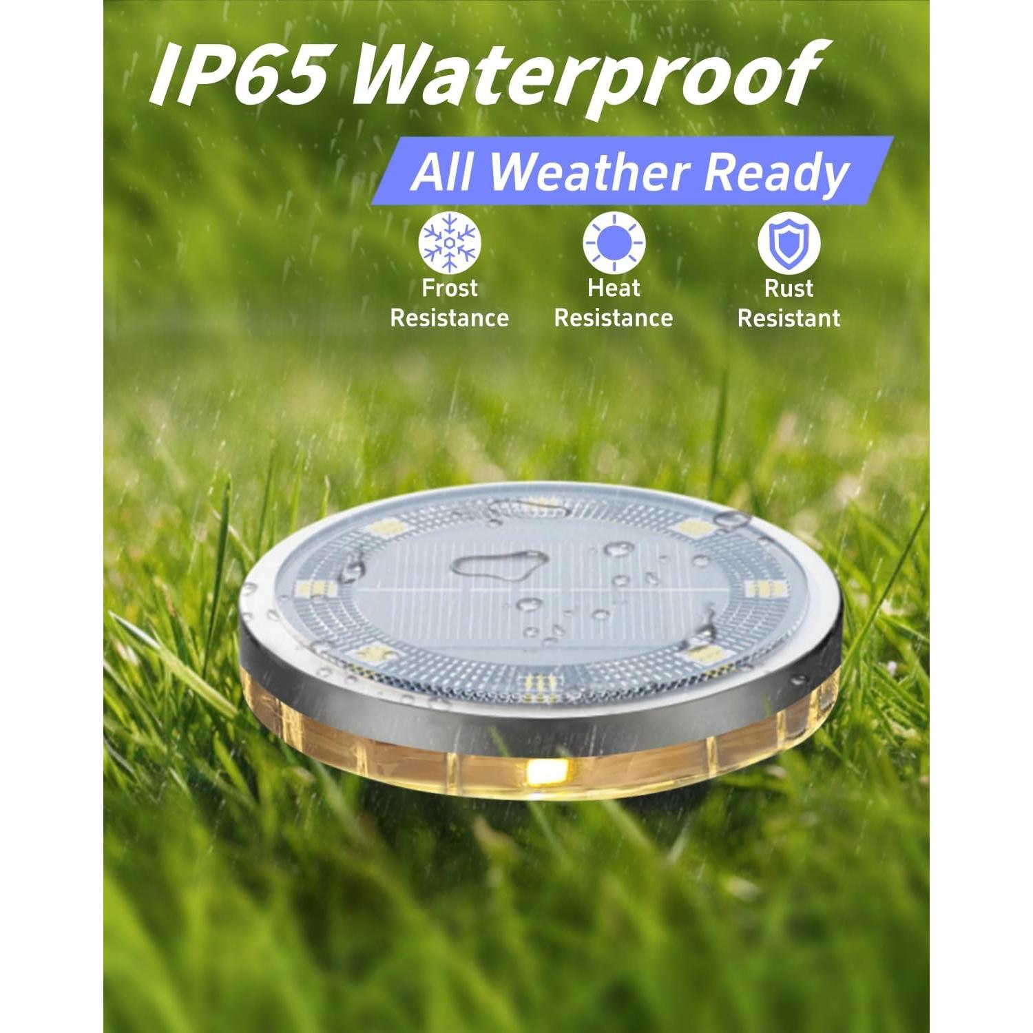 Luces Solares de Suelo SenLuKit Paquete de 2 IP65 Jardín