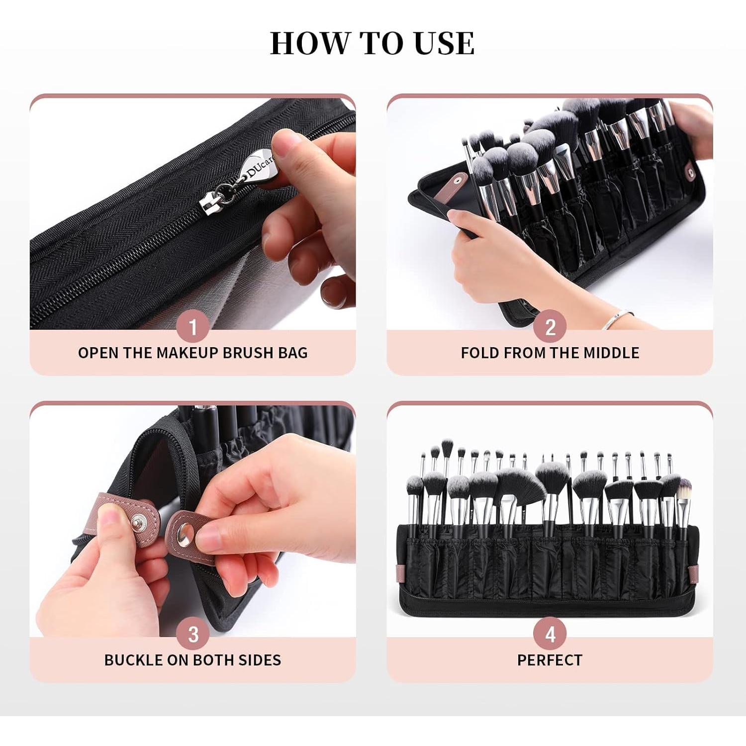 Organizador de Brochas de Maquillaje DUcare 30pcs Plegable