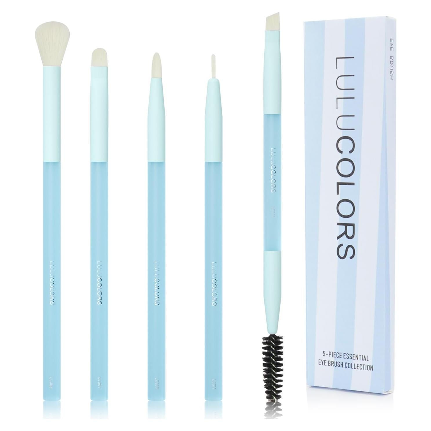 Juego de Pinceles para Ojos LULUCOLORS 5 Piezas Azul