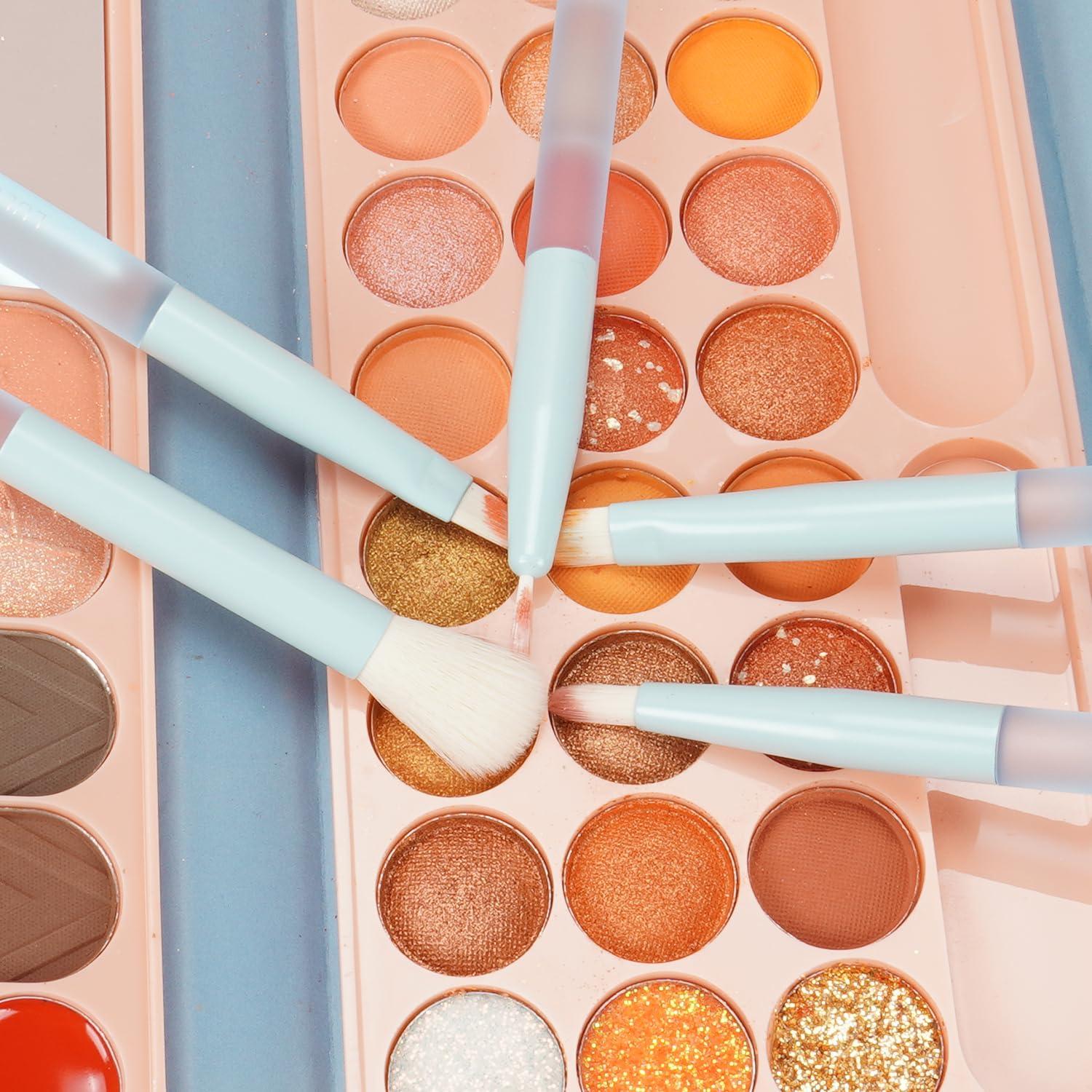 Juego de Pinceles para Ojos LULUCOLORS 5 Piezas Azul