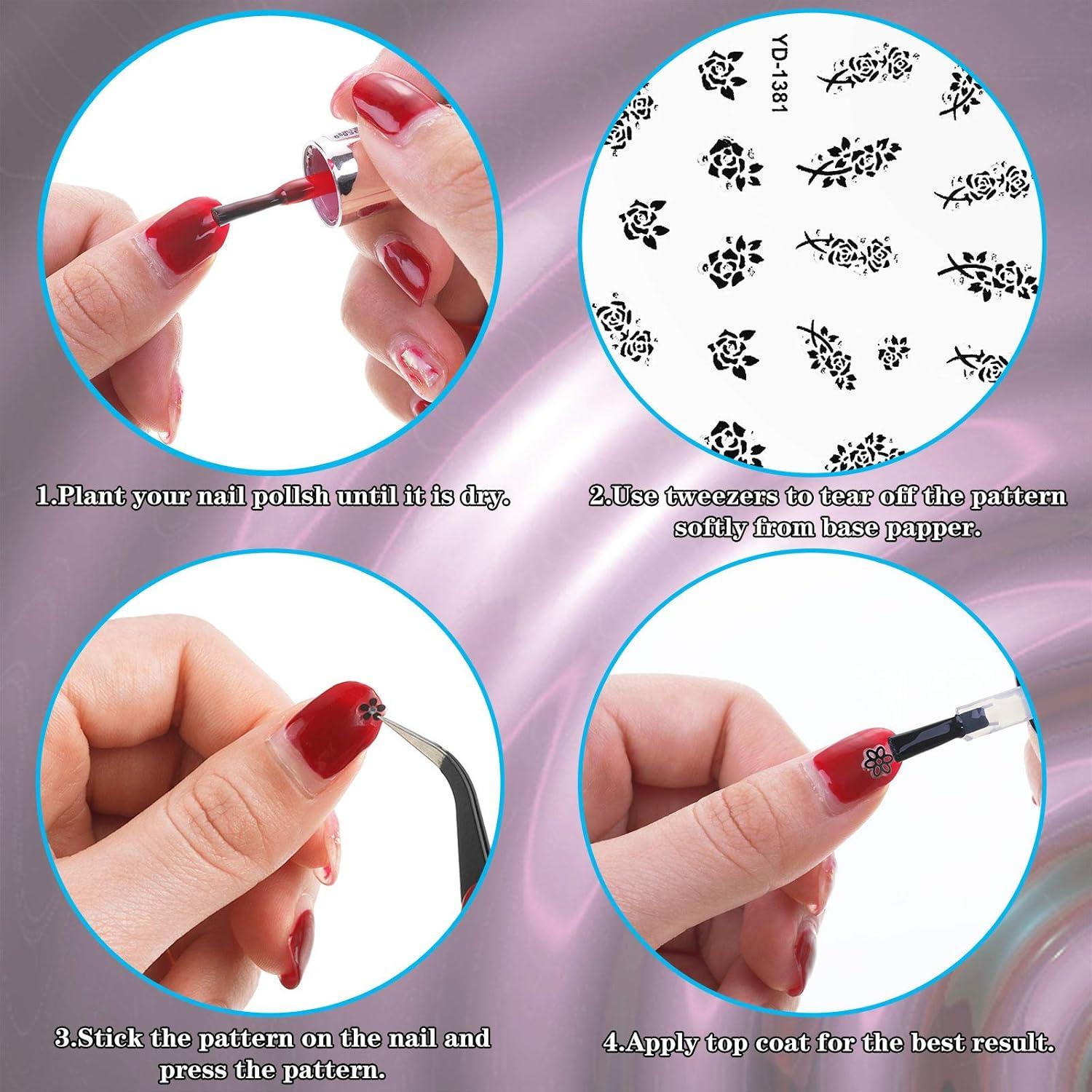 Calcomanías de Uñas 3D Blulu 5000 Pcs Flores Multicolor