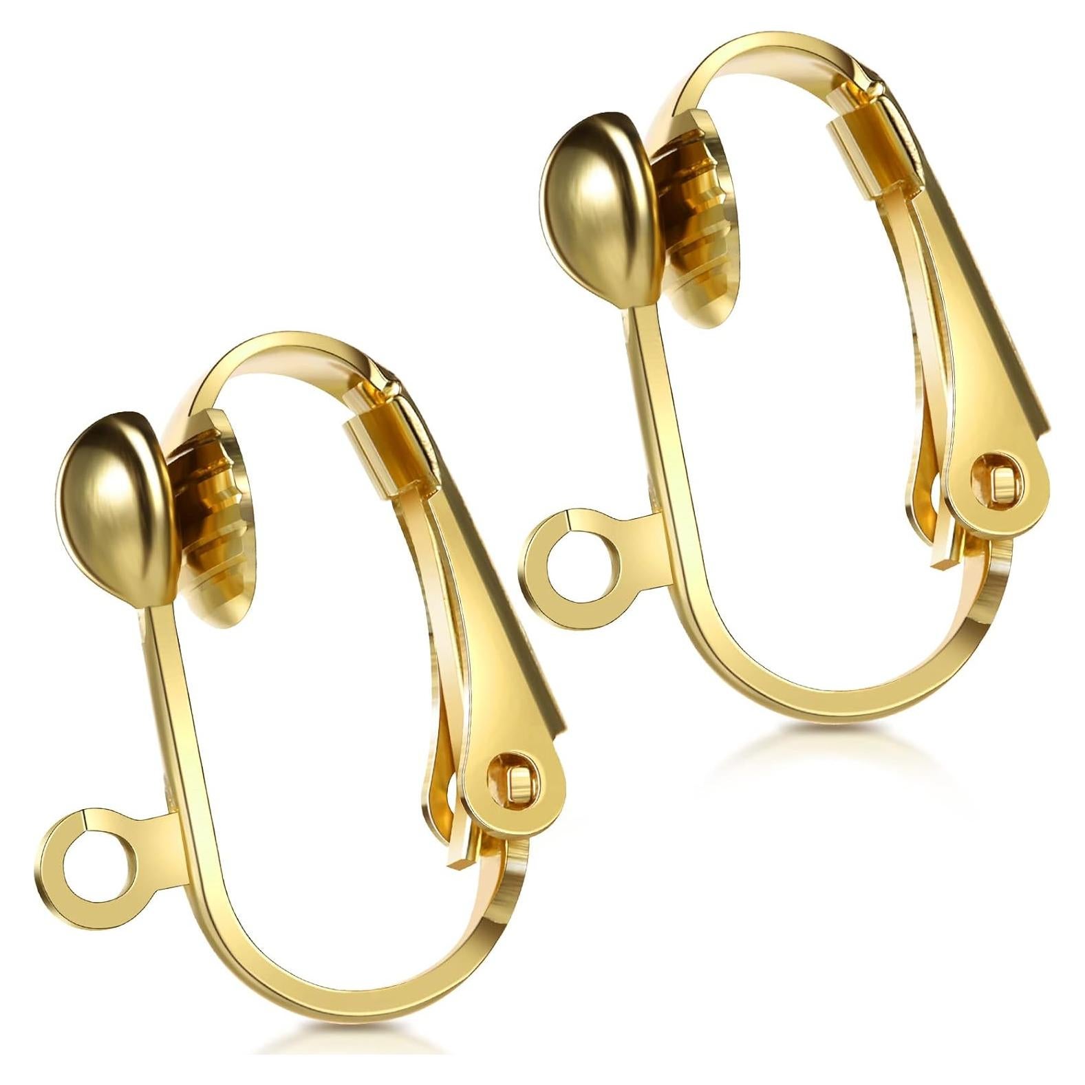 Convertidores de Pendientes Clip-on Bememo 36 Piezas Oro