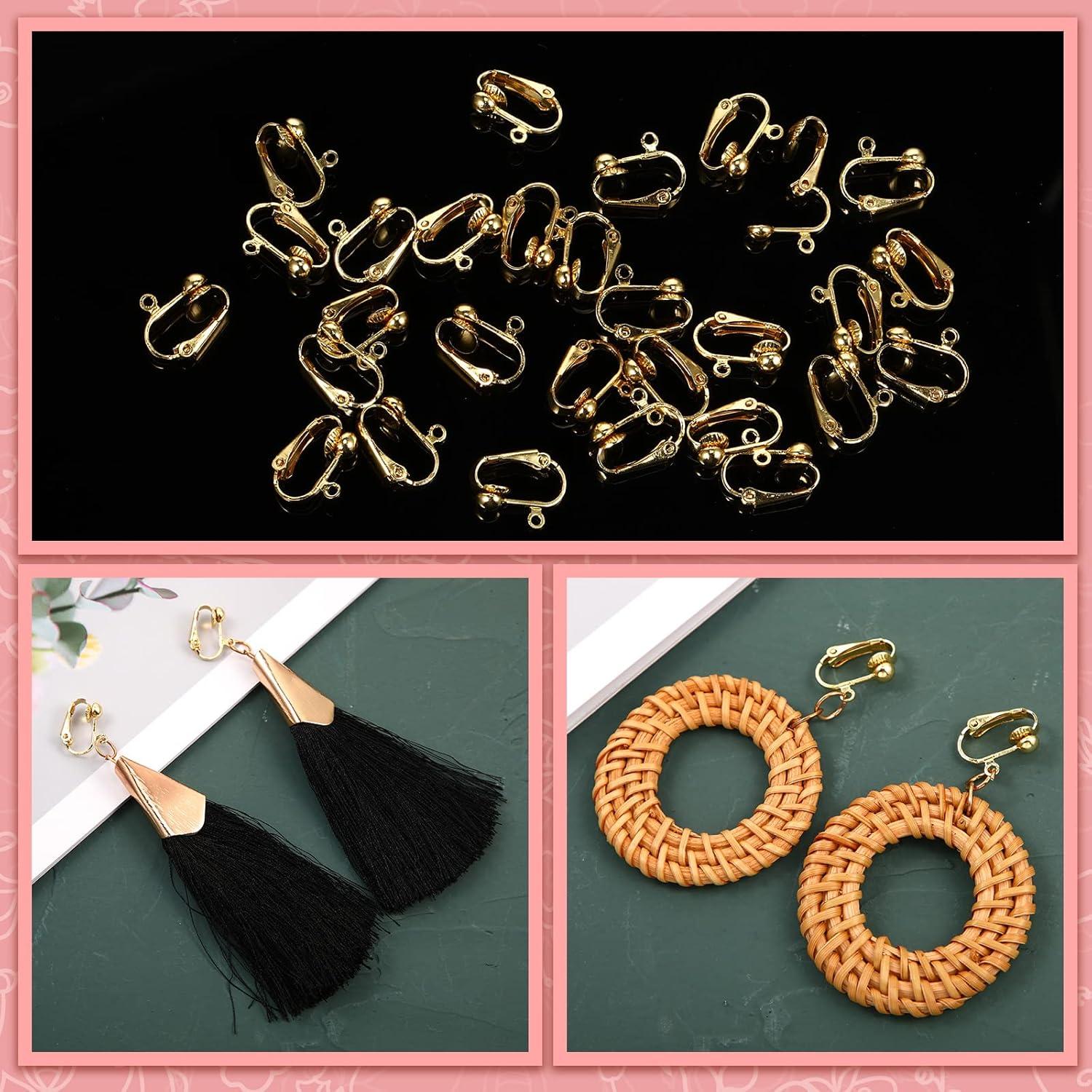 Convertidores de Pendientes Clip-on Bememo 36 Piezas Oro