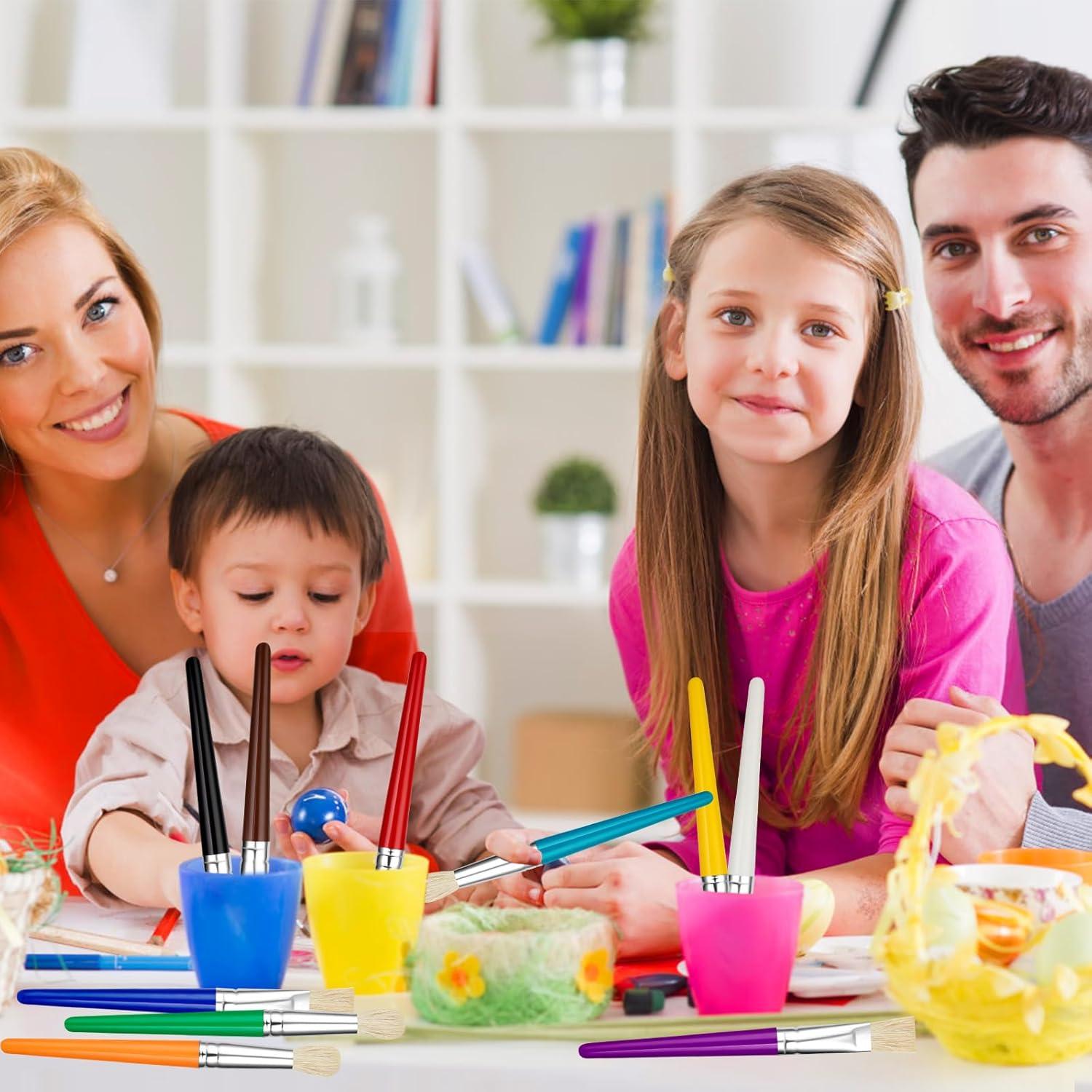 20 Pinceles para Niños YGAOHF - Redondos y Planos, 16.5 cm