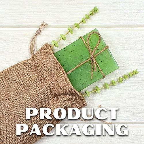 Bolsas de Yute Reutilizables Mandala Crafts 10x30 cm - 10 Pcs