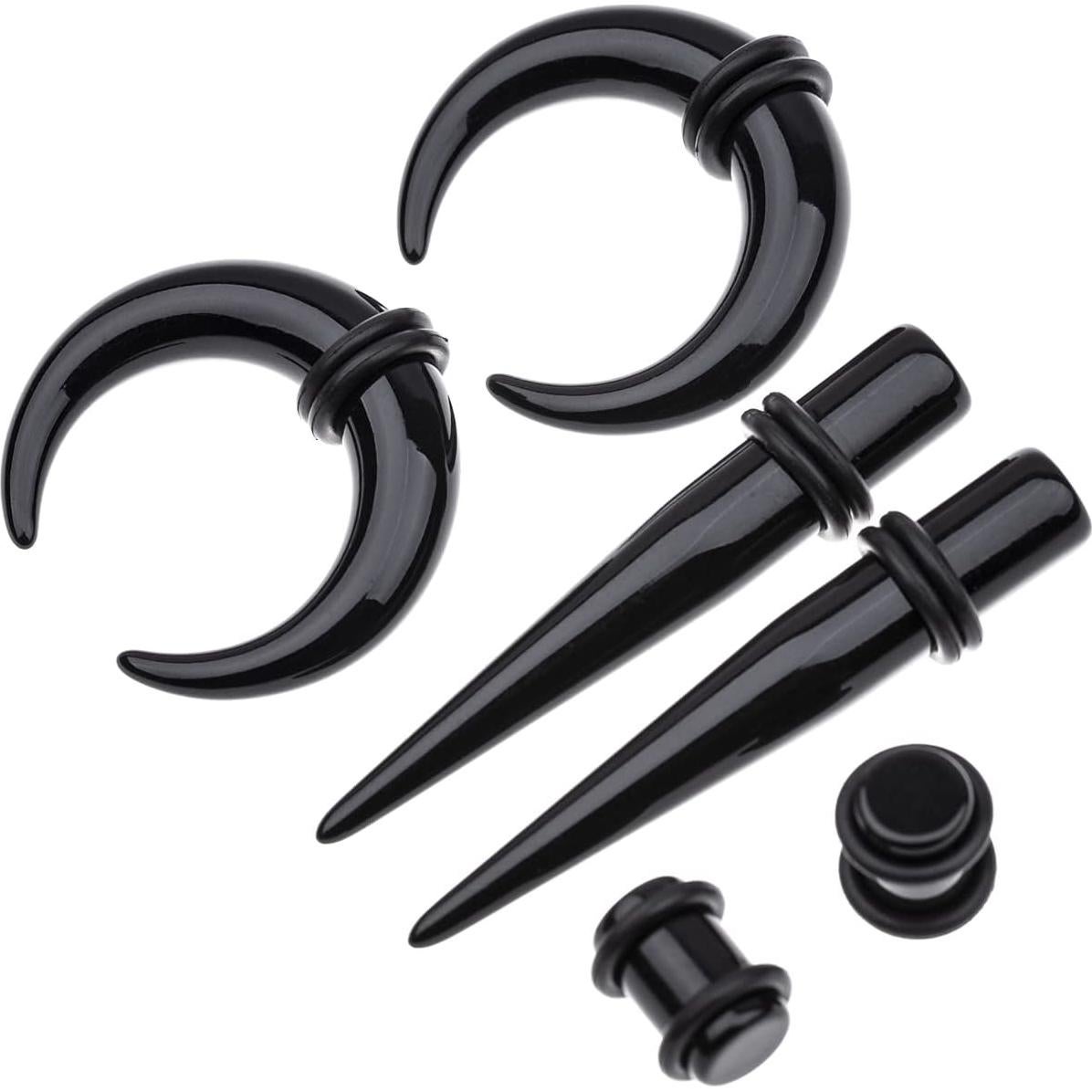 Kit de Estiramiento de Orejas Memsion 54 Piezas 14G a 00G