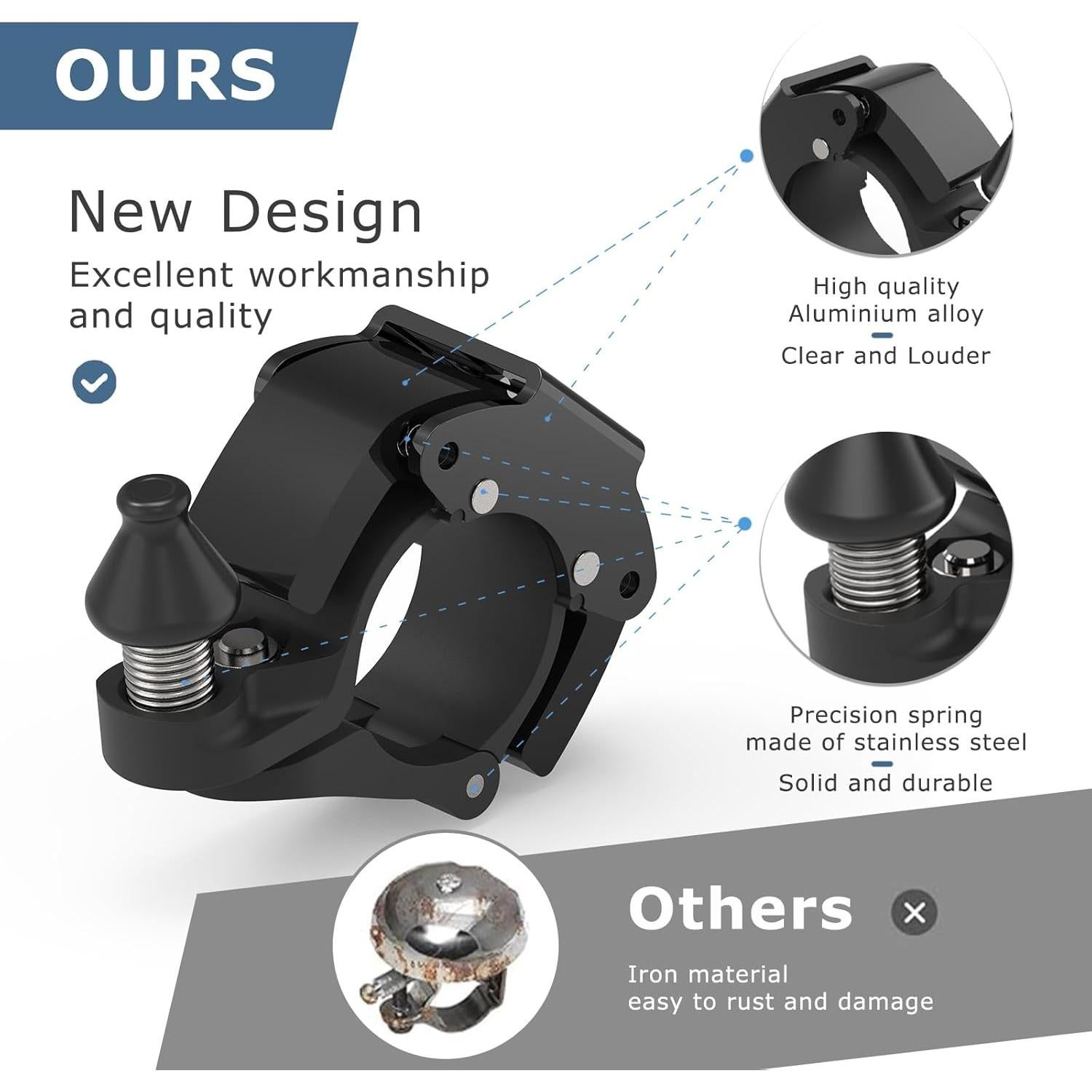 Campana de Bicicleta CJAID de Aluminio para Manillar 22-24mm