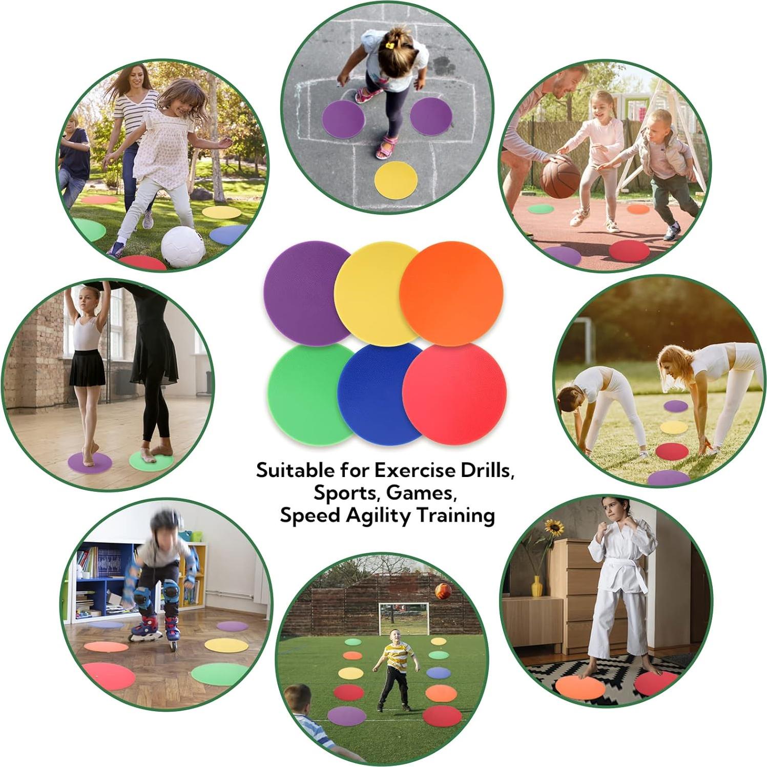 Marcadores de Puntos Suprwin 9 Pulgadas Antideslizantes Coloridos