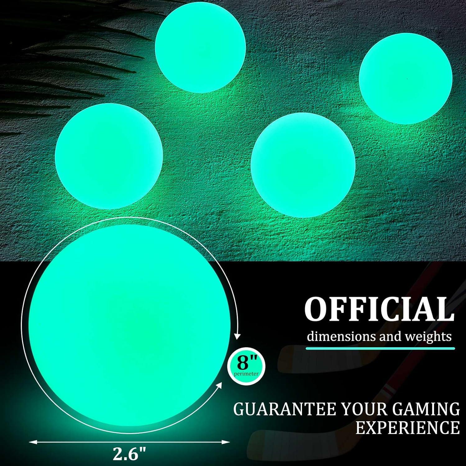 Pelotas de Hockey Callejero Deekin 6 Piezas Brillan en la Oscuridad