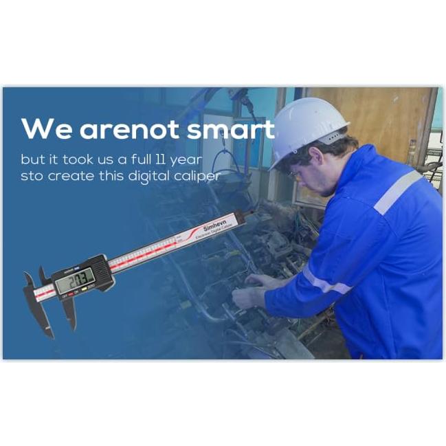 Calibrador Digital 150mm Simhevn con Pantalla LCD y Cinta Métrica