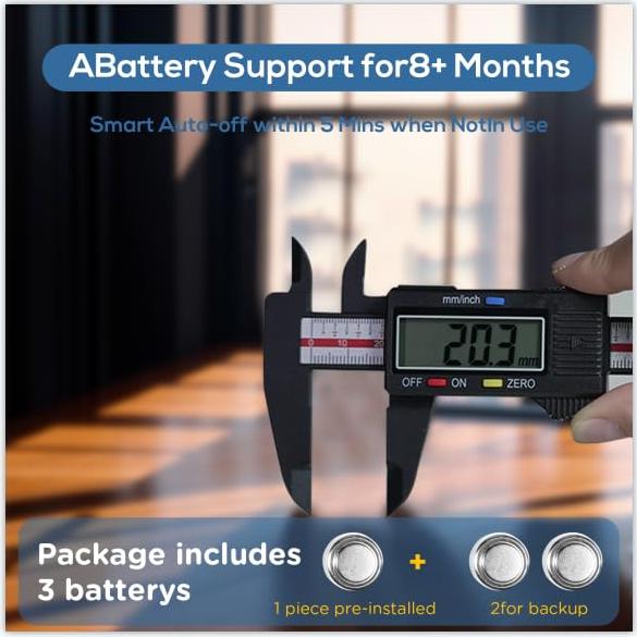 Calibrador Digital 150mm Simhevn con Pantalla LCD y Cinta Métrica