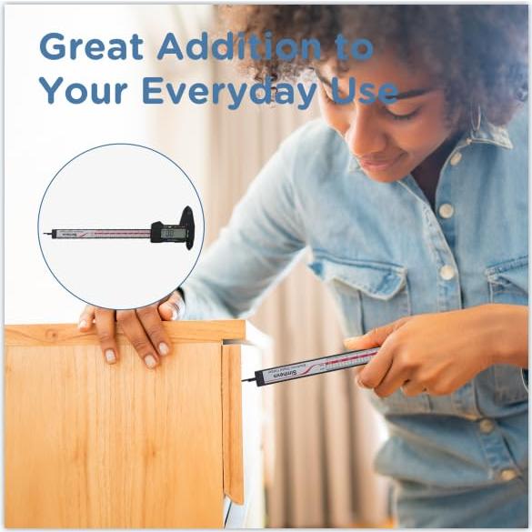 Calibrador Digital 150mm Simhevn con Pantalla LCD y Cinta Métrica