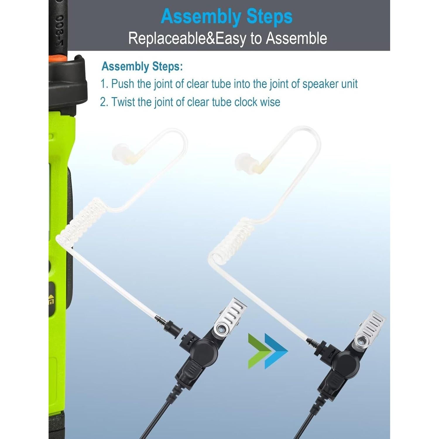 Tubo Acústico Claro Commountain para Auriculares Motorola