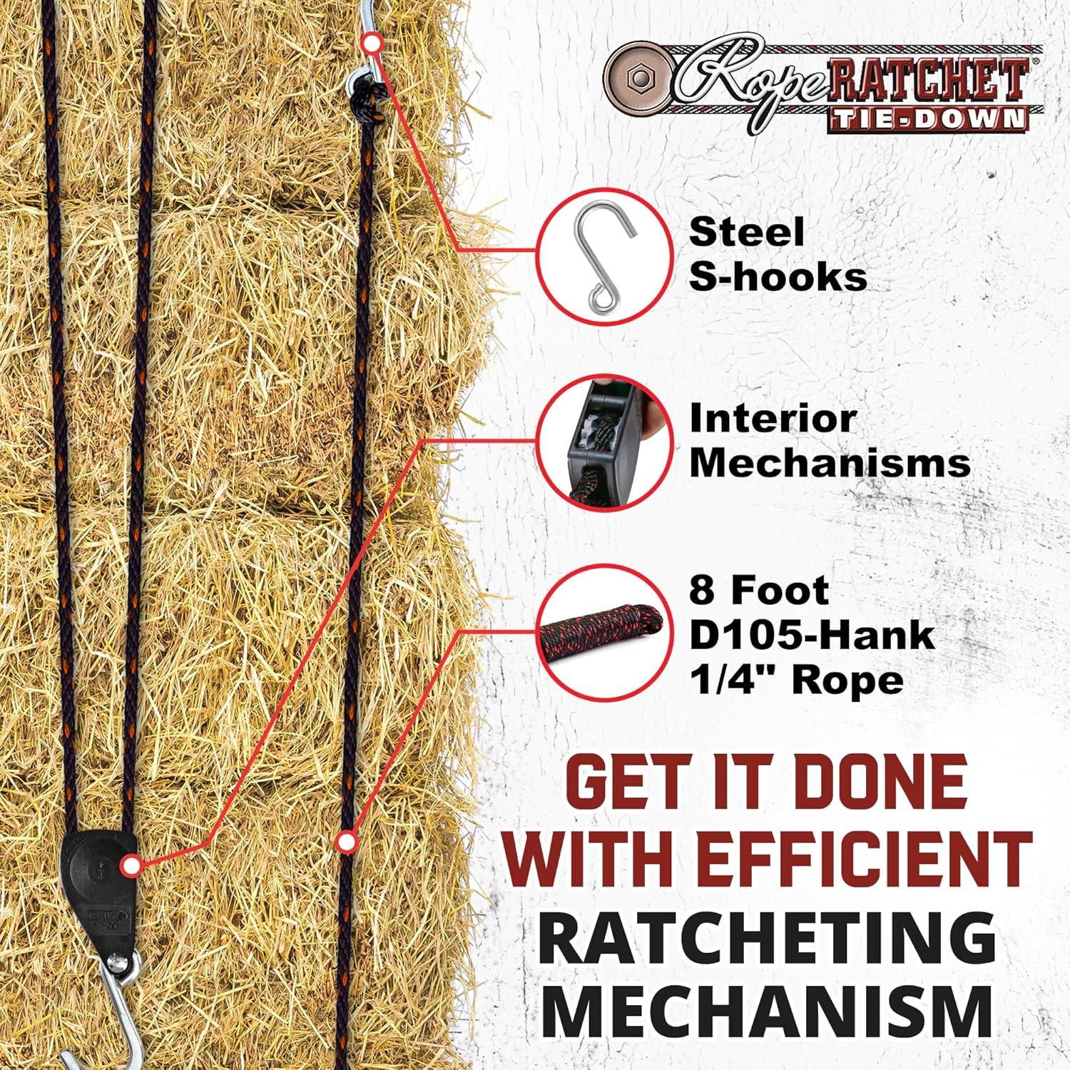 Polea Ajustable Rope Ratchet 2.44m 150kg Carga Marca Rope Ratchet