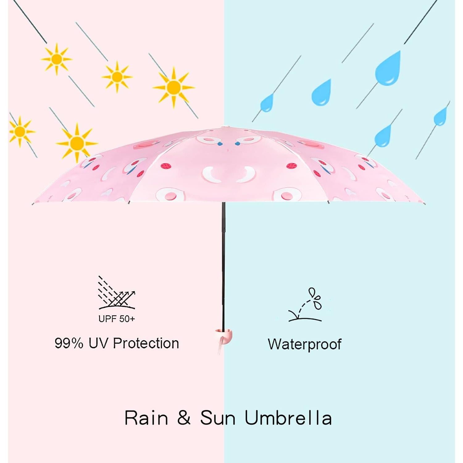Paraguas Mini Plegable TIME LOVER con Protección UV - 101.6 cm