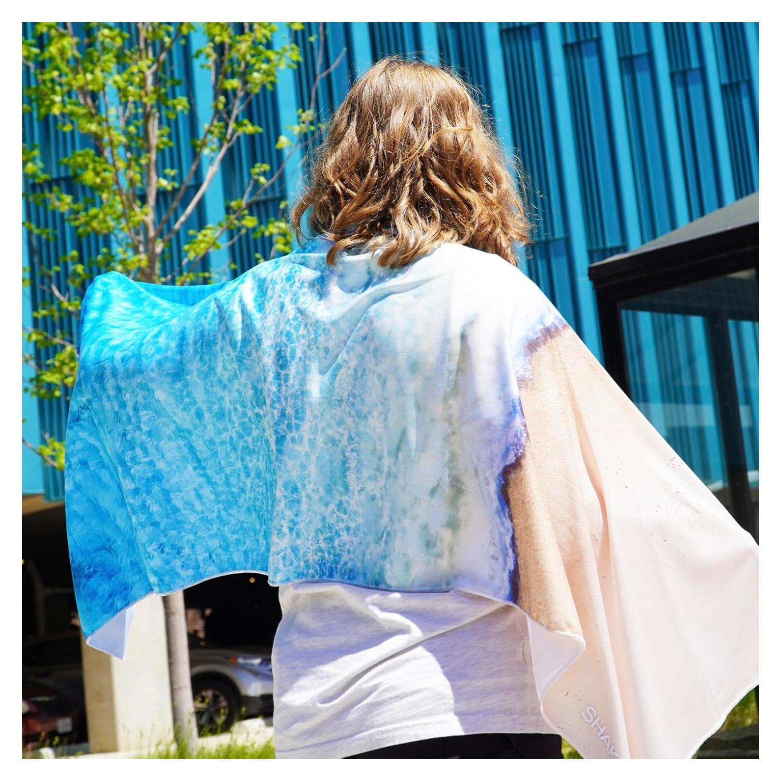 Chal Enfriador SHAKEitCOOL Playa - UPF40, Lavable, 165x63.5cm