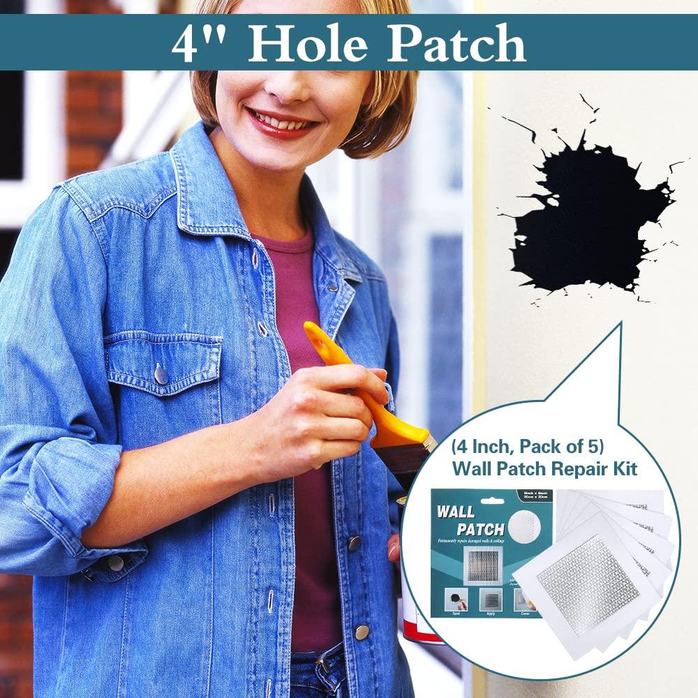Kit de Parche de Reparación de Paredes Tahikem 5 Piezas 10x10 cm