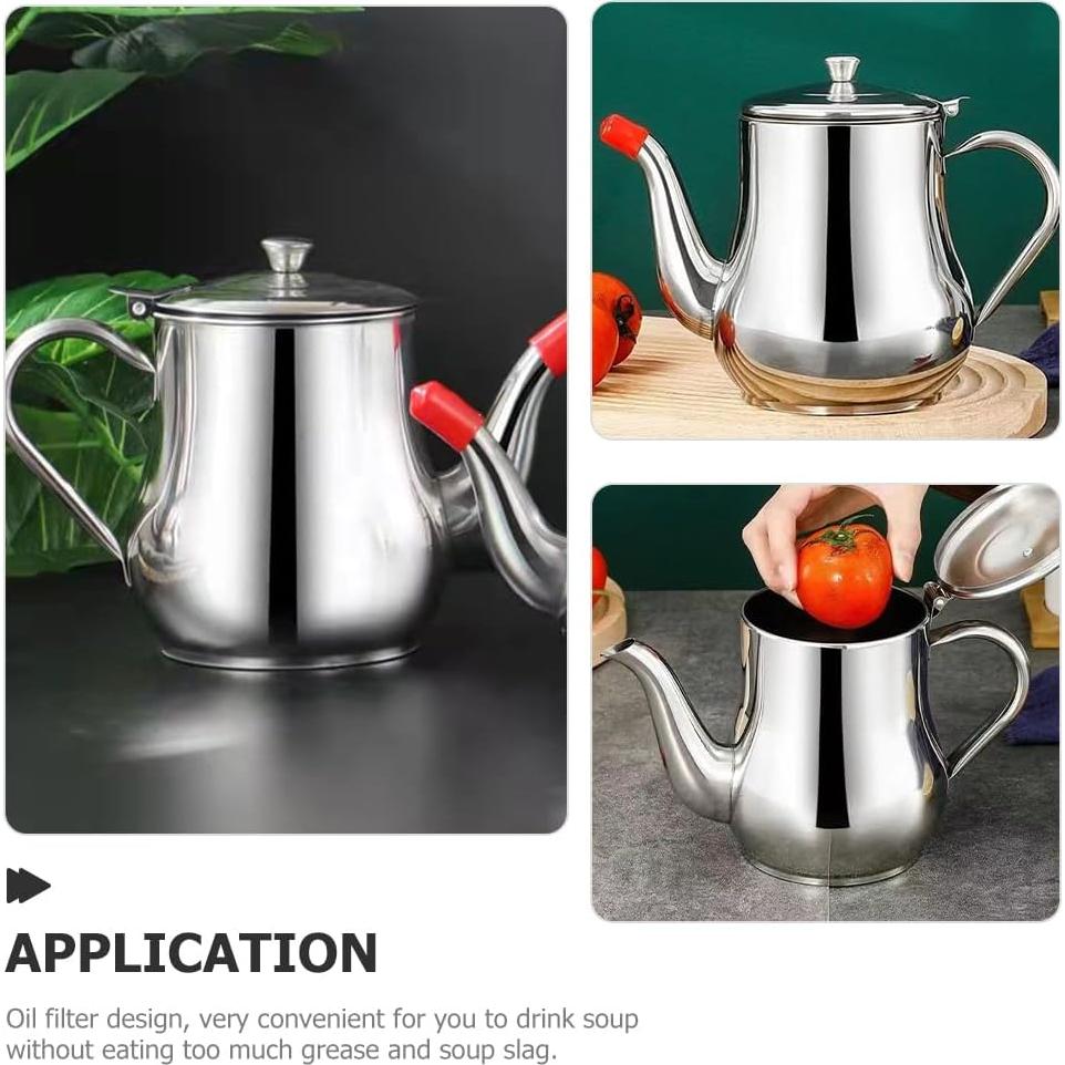 Olla de Acero Inoxidable PRETYZOOM con Colador y Taza de Filtrado