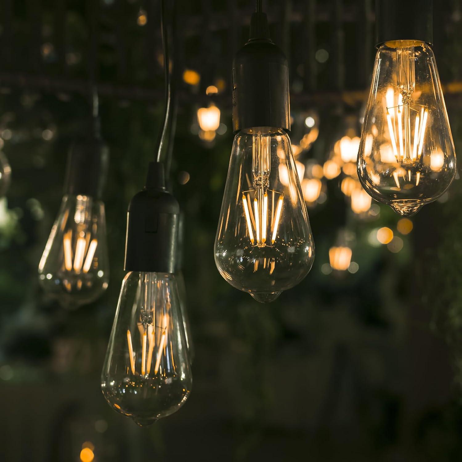 Cable de Luz Colgante DONGGUAN 2.5m E26/E27 Negro - Paquete de 4