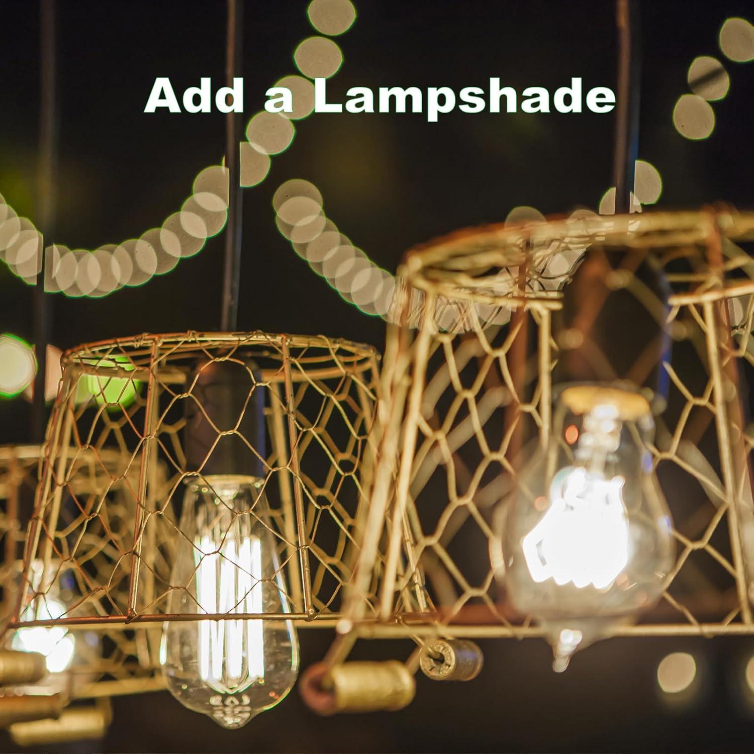 Cable de Luz Colgante DONGGUAN 2.5m E26/E27 Negro - Paquete de 4