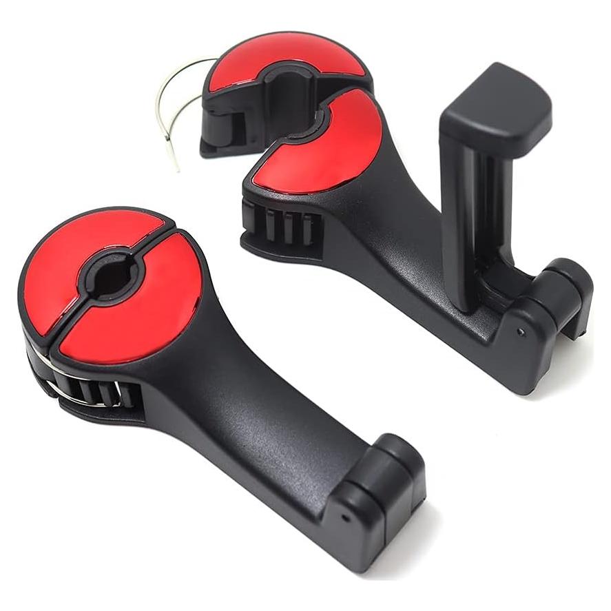 Ganchos para Asiento de Coche UDIKEFO - Soporte Universal Rojo