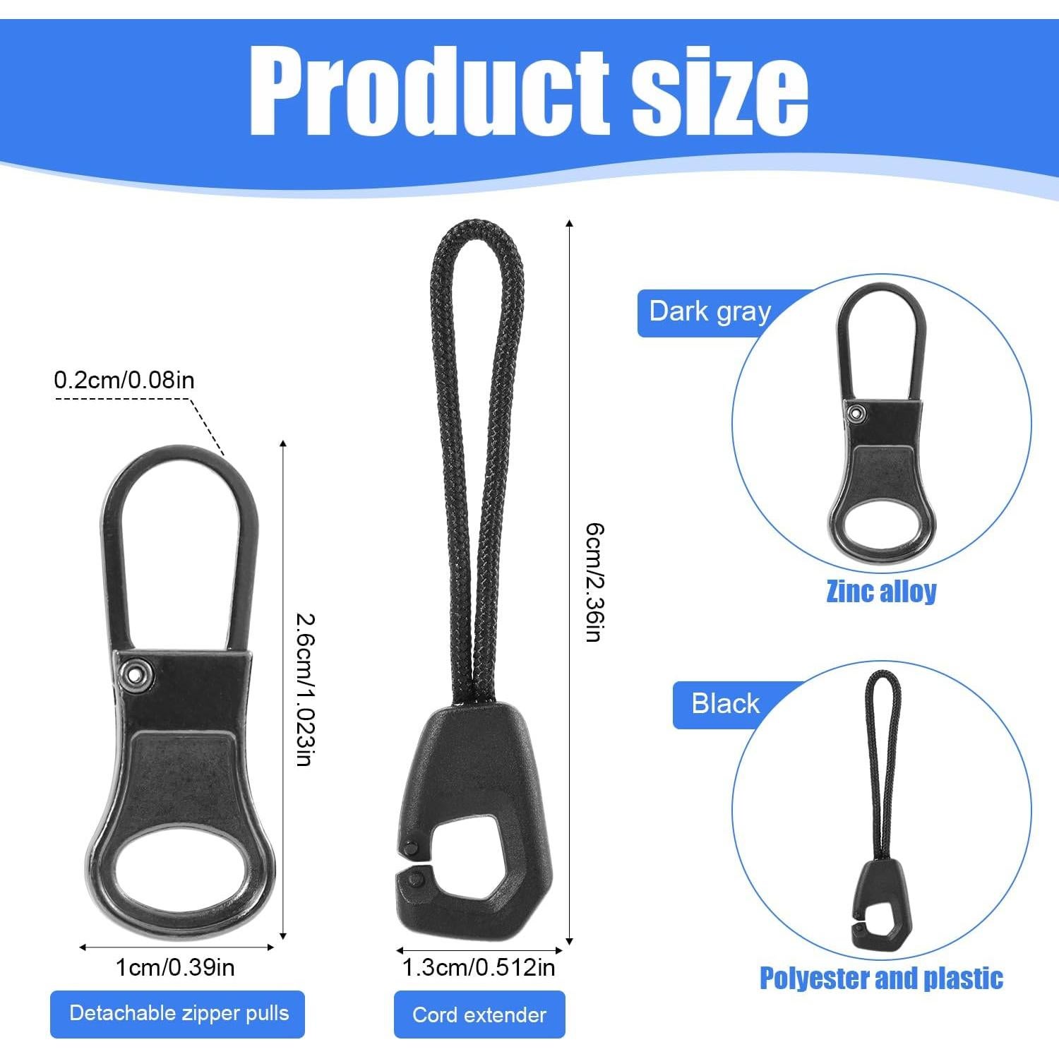 Kit de 8 tiradores de cremallera Gosknor, reparación y reemplazo