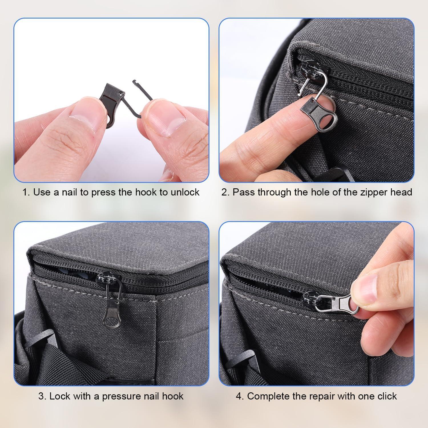 Kit de 8 tiradores de cremallera Gosknor, reparación y reemplazo