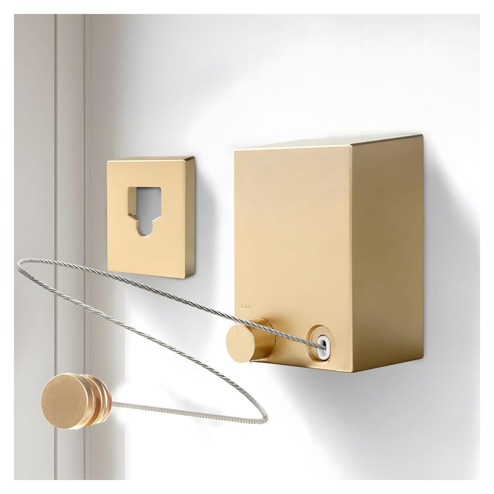 Cuerda de Ropa Retráctil XIOQINE 4.22m Acero Inoxidable Dorado