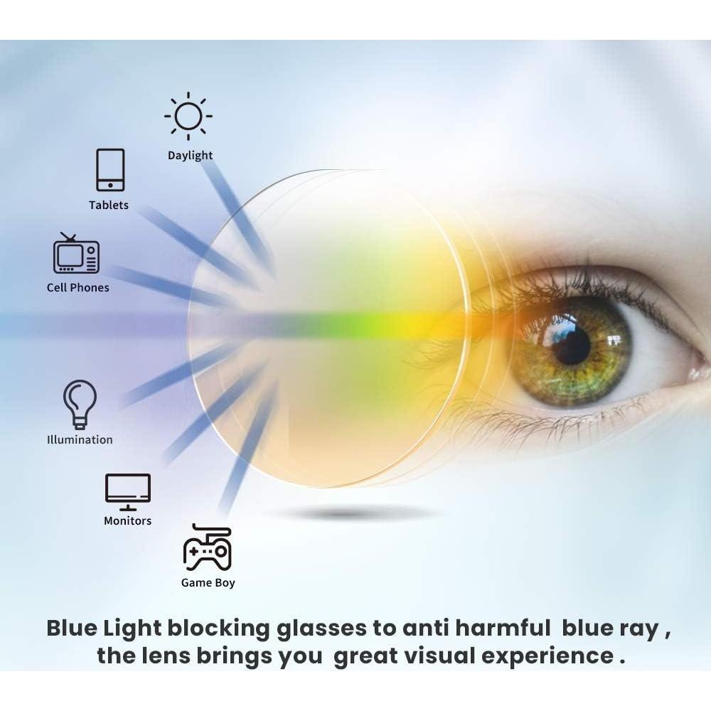 Gafas de lectura clip en Riwissipa anti-luz azul 1.0x transparentes