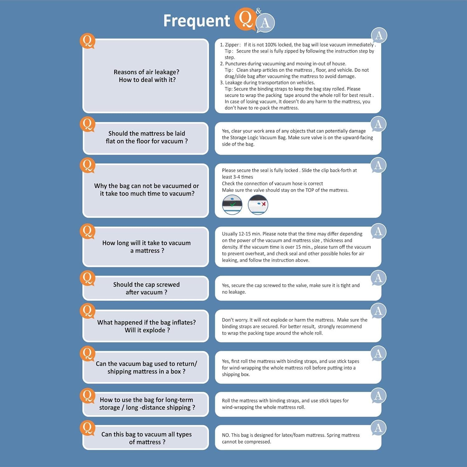 Bolsa de Vacío para Colchón Queen/Full/Full-XL Storage Logic