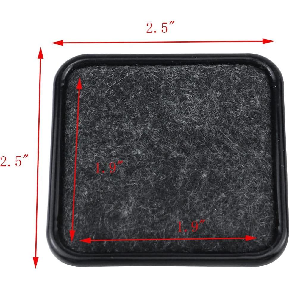 Deslizadores de Muebles Geesatis 8 Pcs Cuadrados 4.8x4.8 cm