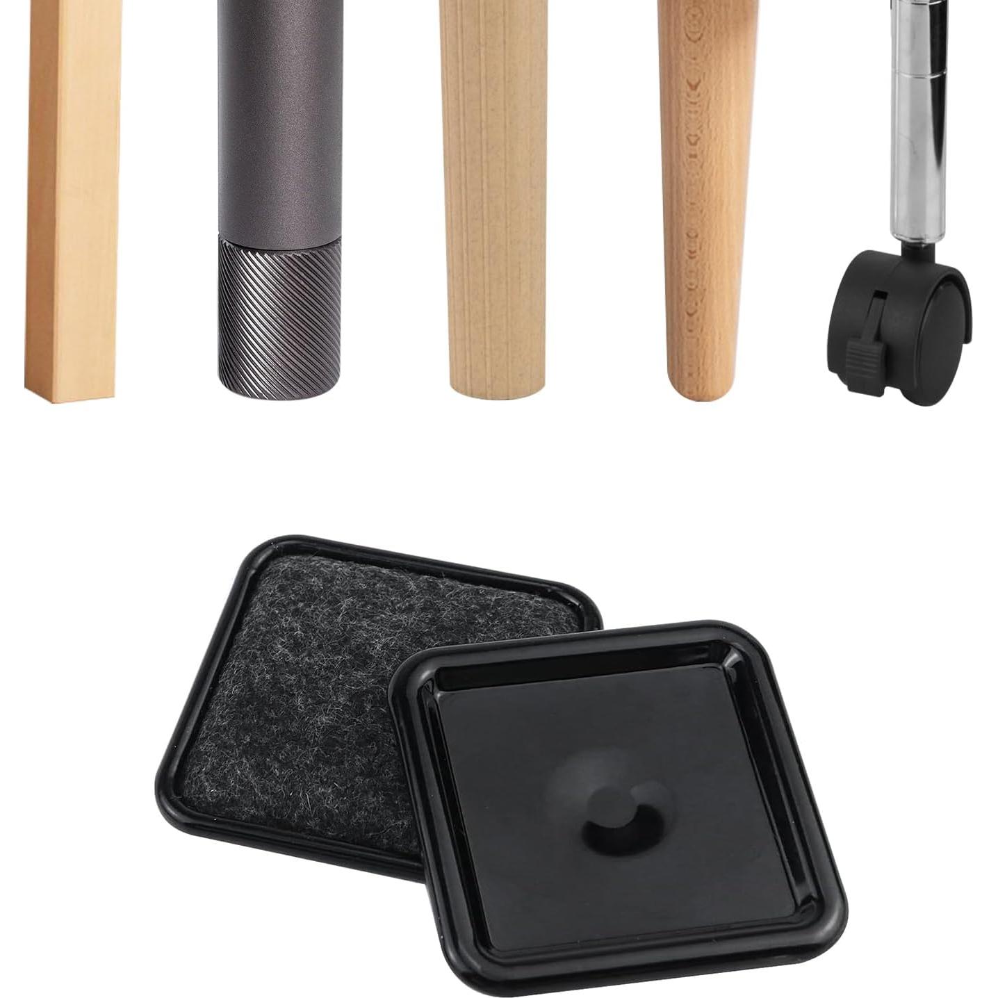 Deslizadores de Muebles Geesatis 8 Pcs Cuadrados 4.8x4.8 cm