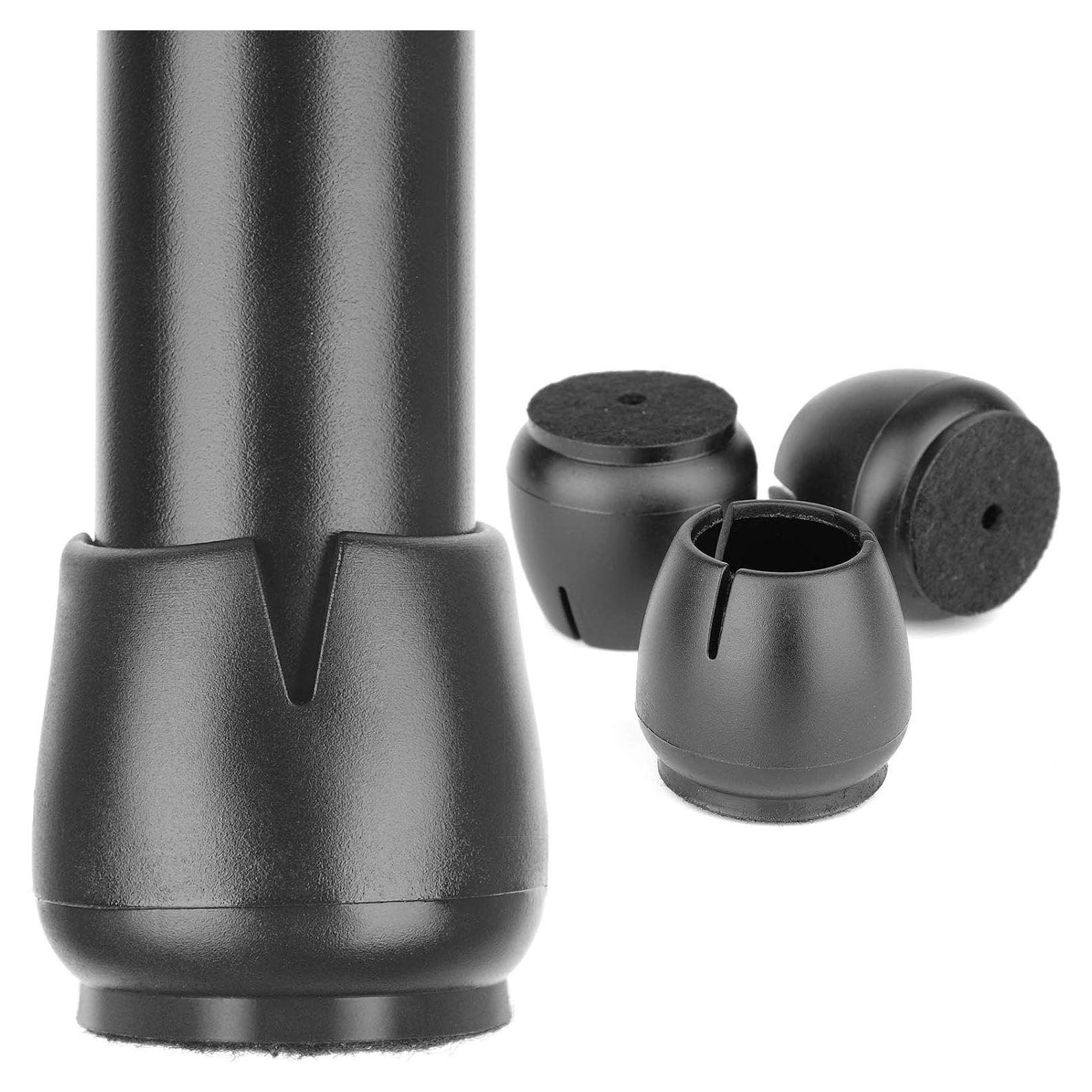 Protectores de Suelo Anwenk para Patas de Silla 25-29 mm Negro 16 Pzas
