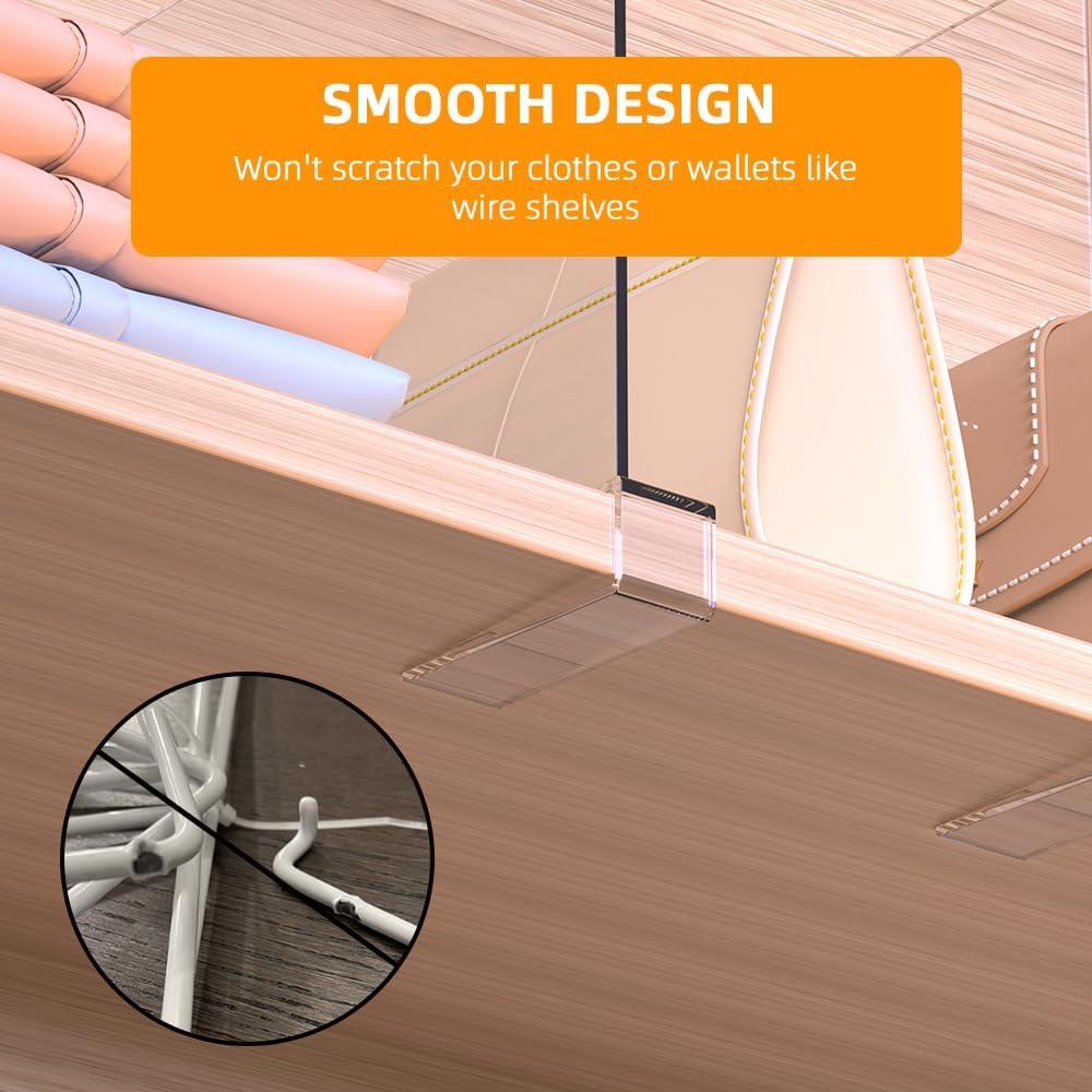 Divisores de Estantes de Acrílico Qiortooroi 4 Unidades 30x20cm