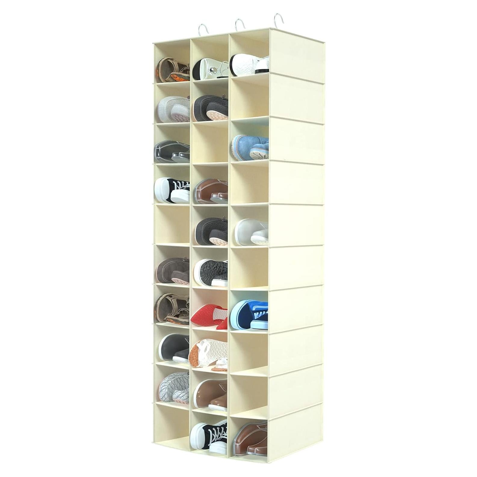 Organizador Colgante de Zapatos Libeder 30 Secciones Beige