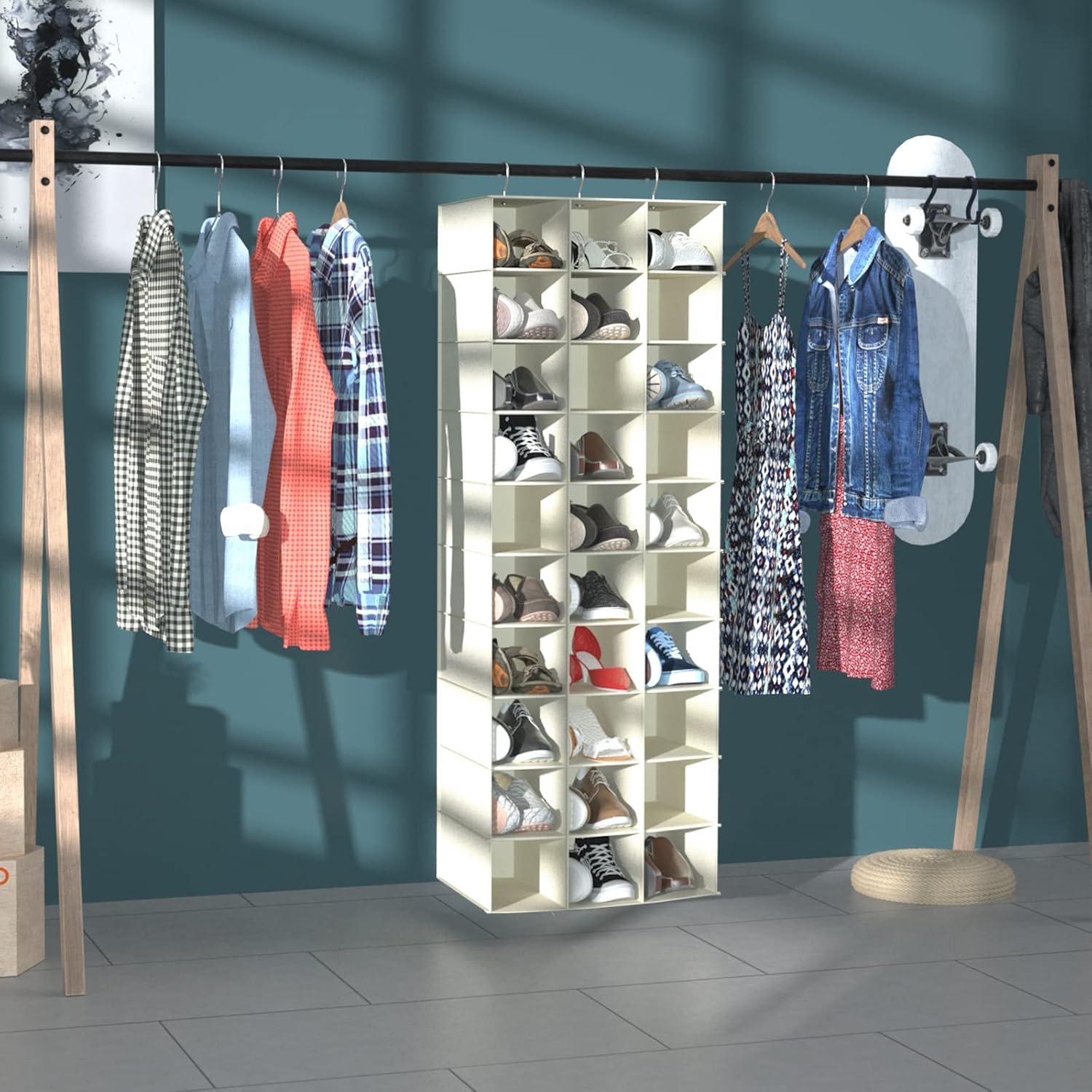 Organizador Colgante de Zapatos Libeder 30 Secciones Beige