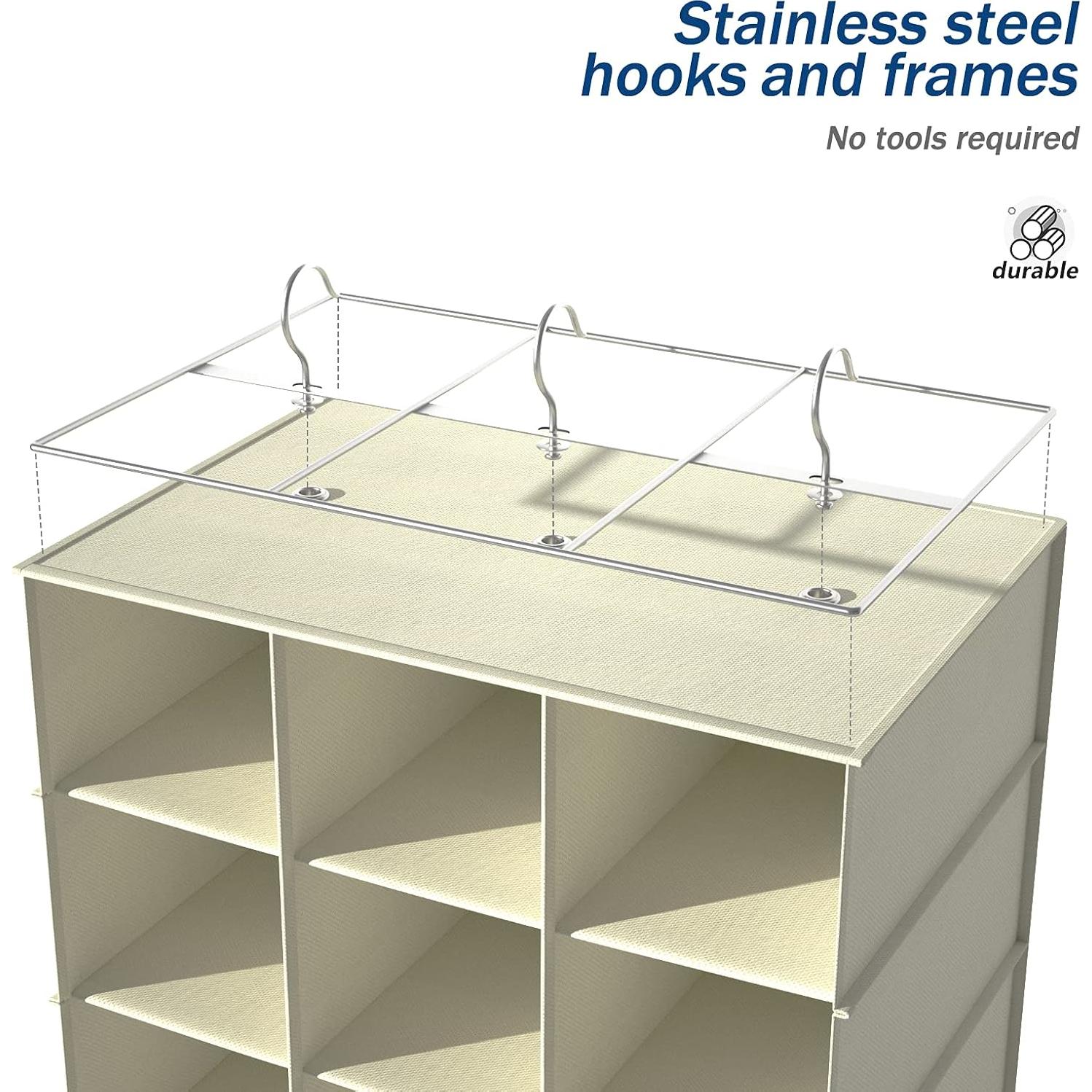 Organizador Colgante de Zapatos Libeder 30 Secciones Beige