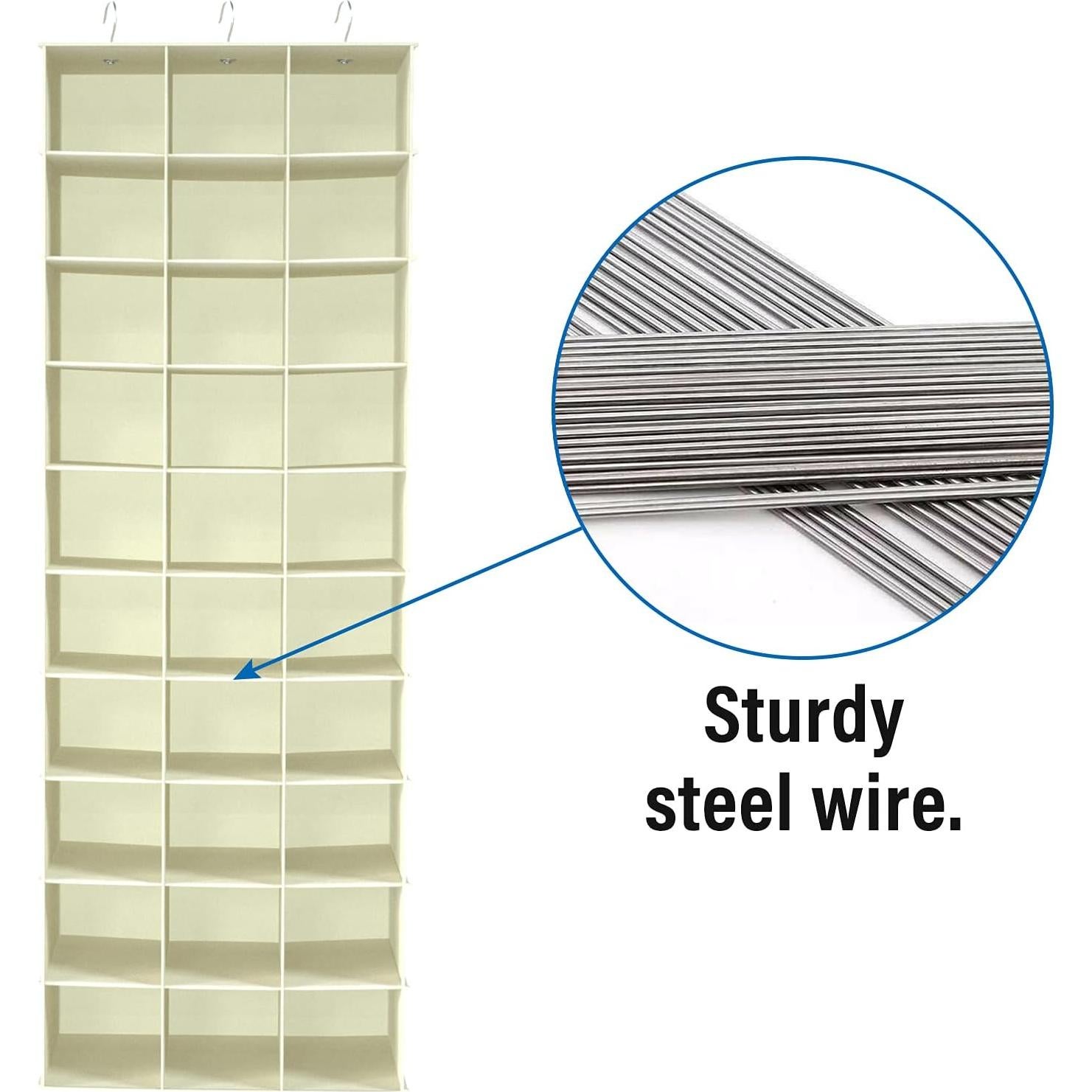 Organizador Colgante de Zapatos Libeder 30 Secciones Beige