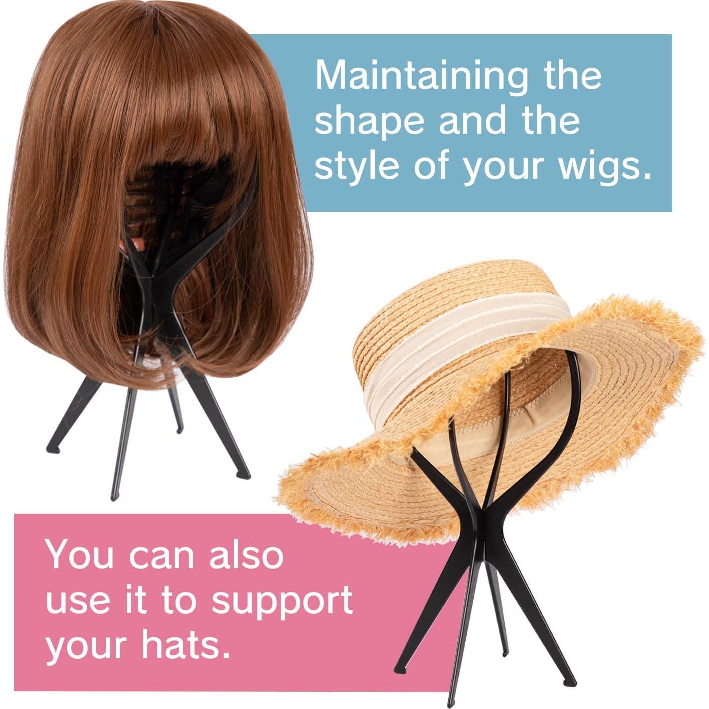 Soporte para Pelucas CLASSE con 2 Bandas, 33.8 cm, Negro