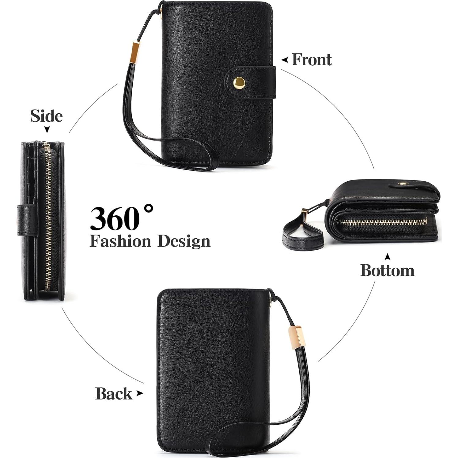 Cartera Pequeña GAEKEAO para Mujeres con Bloqueo RFID de Cuero