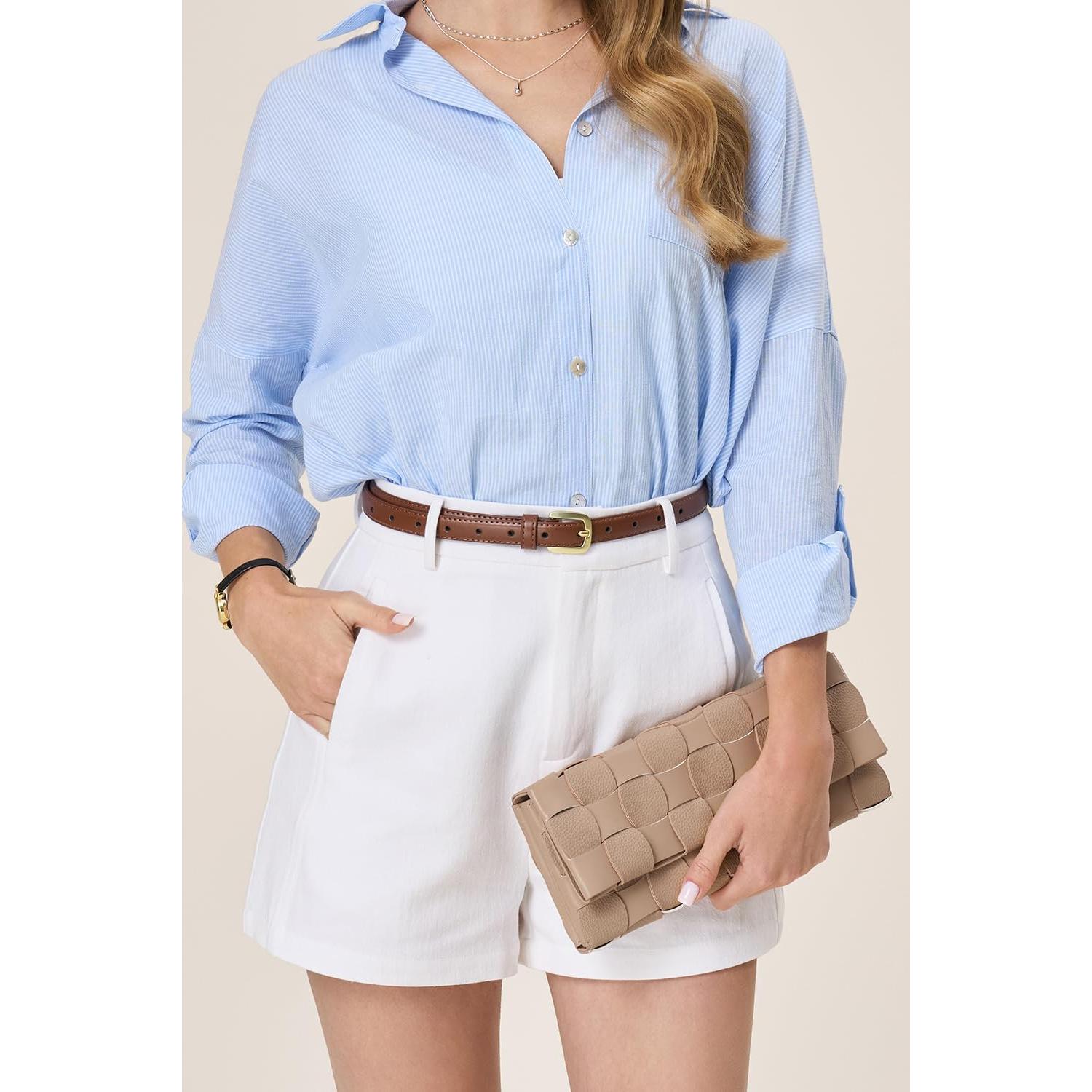 Cartera de Noche Tejida CHUNLI para Mujeres - Beige Albaricoque